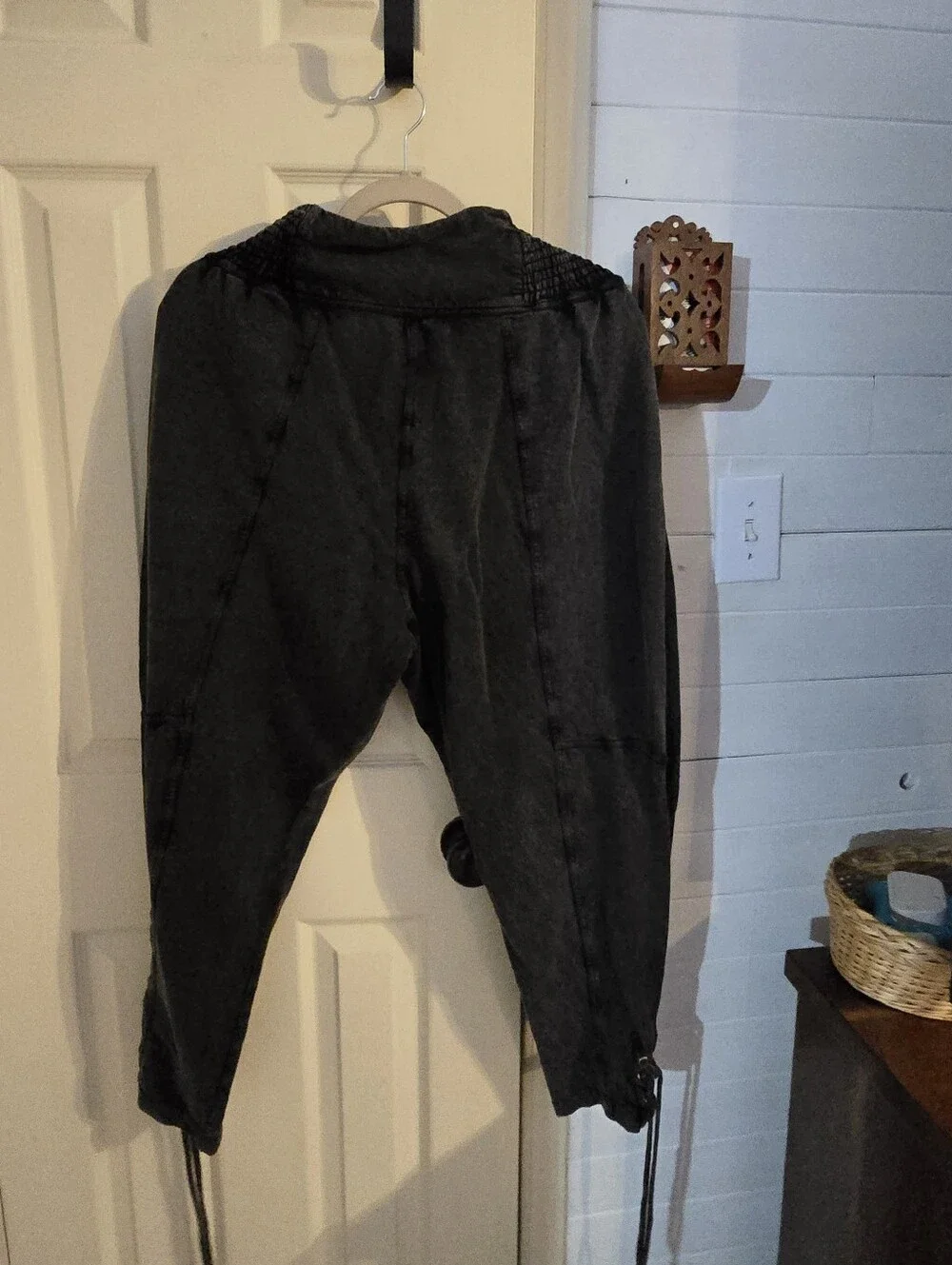 Free People Black Casual Drawstring Pants